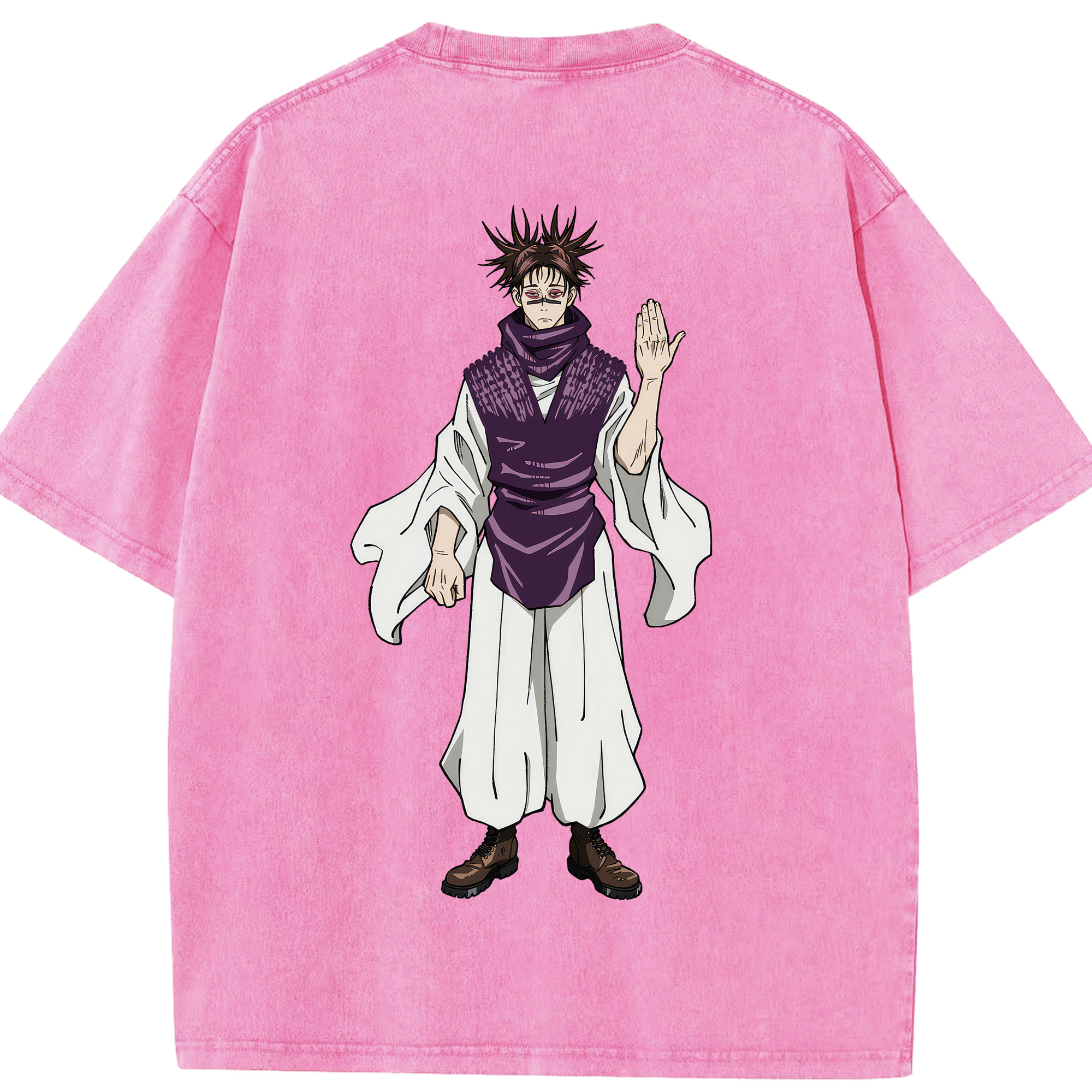 （画像用） 呪術廻戦 Jujutsu Kaisen 綿100% ヴィンテージ風 半袖Tシャツ（背面プリント）